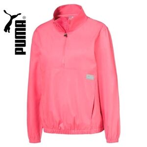 Sz S PUMA Golf Women's Half-Zip Windbreaker Jacket 2020 - Pink